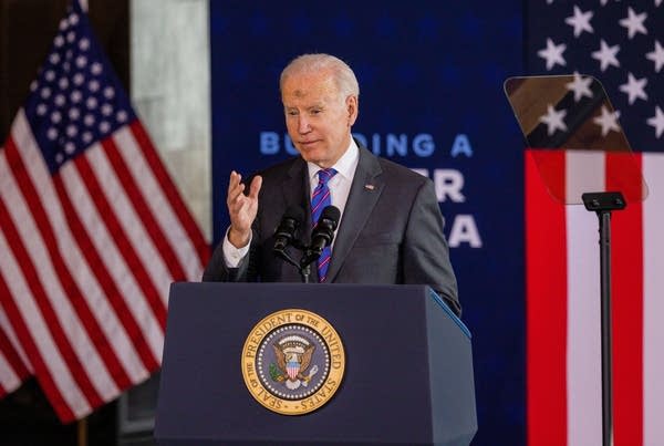 Biden touts new money for bridge, road repair in Superior speech