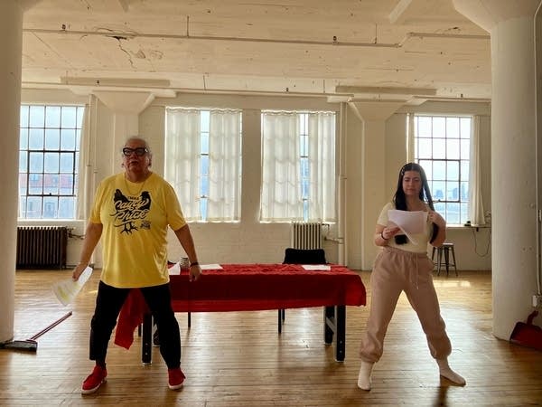 Native Joy Play Festival actors rehearsing