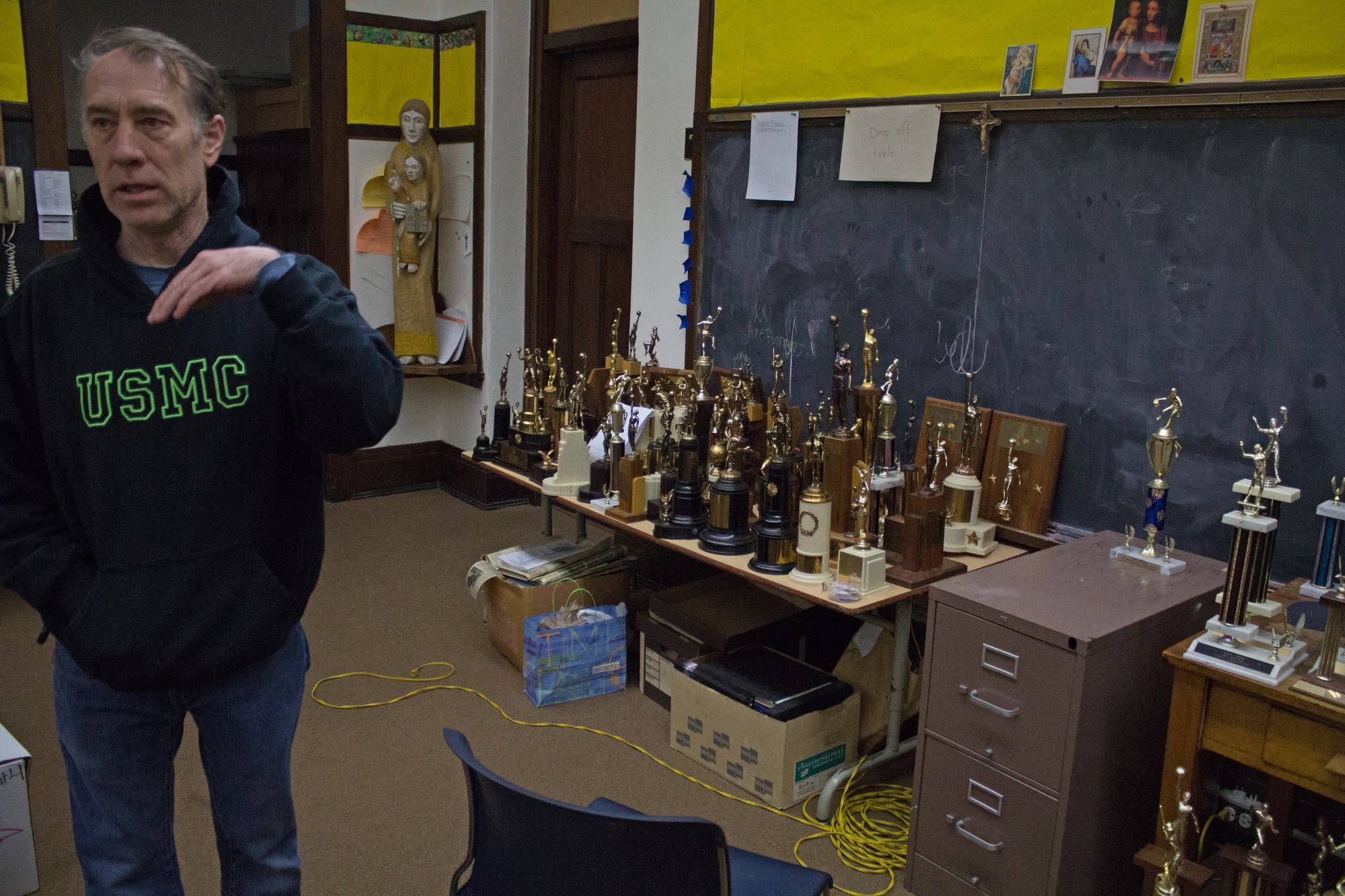 Gene Thill is a custodian and former student of St. Mark's