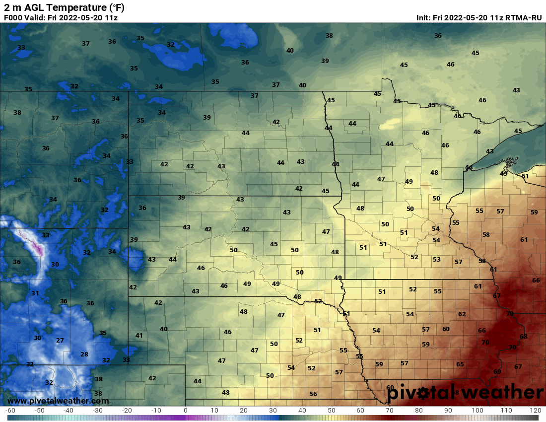 Cooler air settles in for the weekend