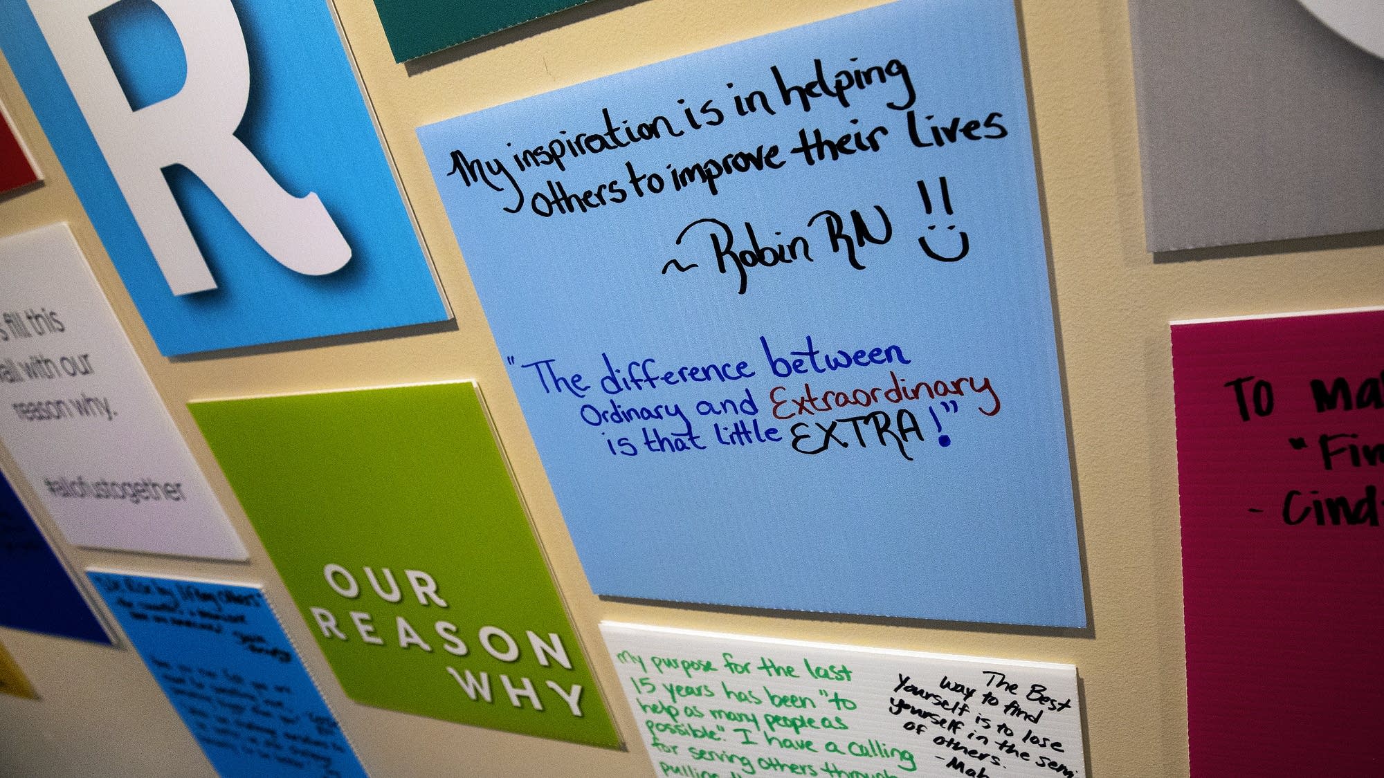 Patients are encouraged to share their thoughts or an inspirational quote.