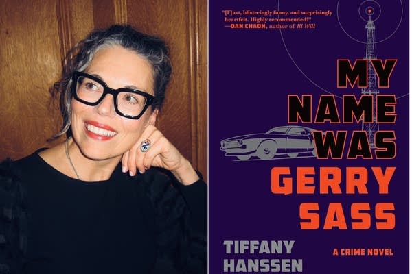 Author Tiffany Hanssen and "My Name Was Gerry Sass" book cover side by side