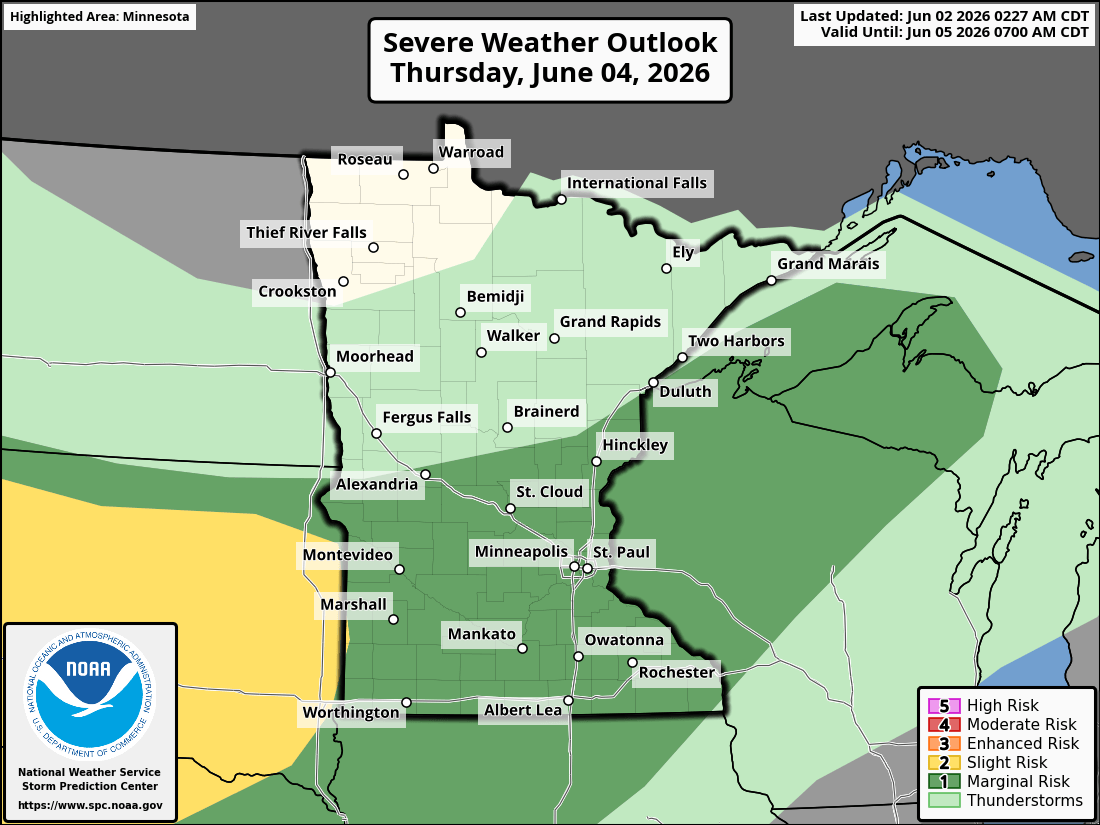 Severe weather threat for Thursday