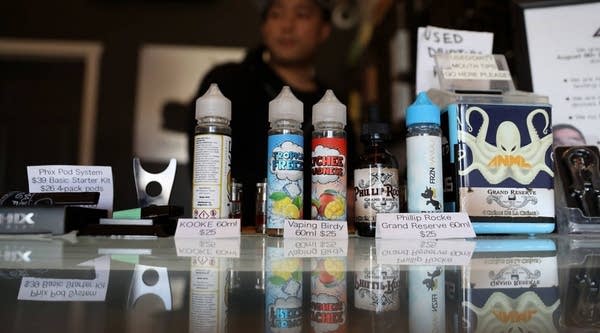 Vaping products are displayed at The Vaping Buddha on January 23, 2018 in South San Francisco, California.