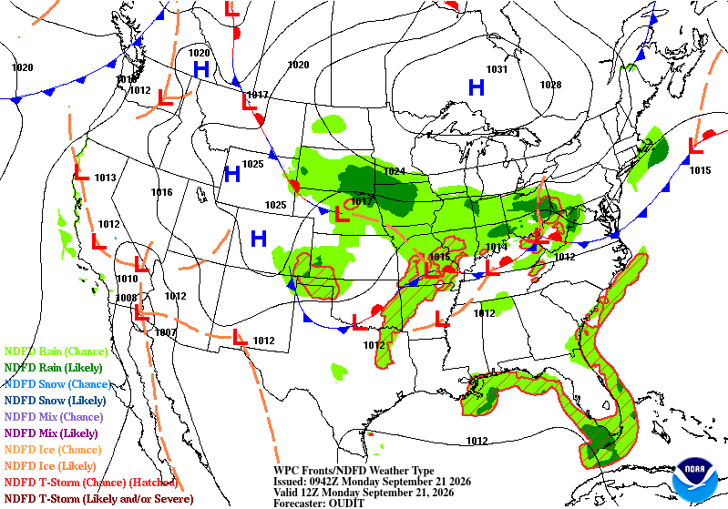 Surface analysis for Monday
