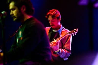 Beemer performing on stage
