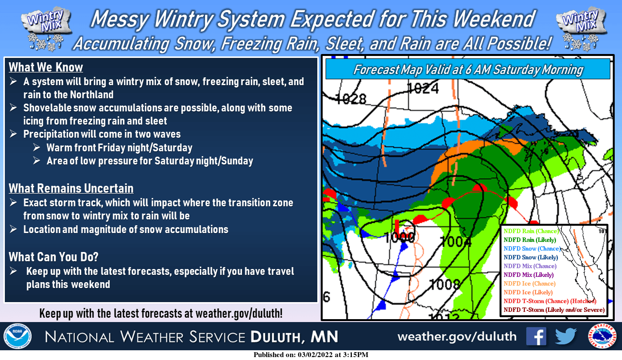 Quiet through Friday, then wet and sloppy