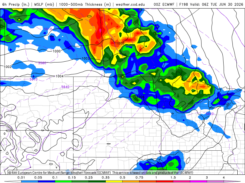 Upward trend for Tuesday's rain amounts