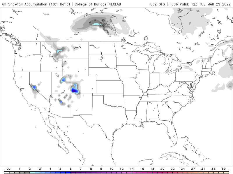 Snowfall 6 hour