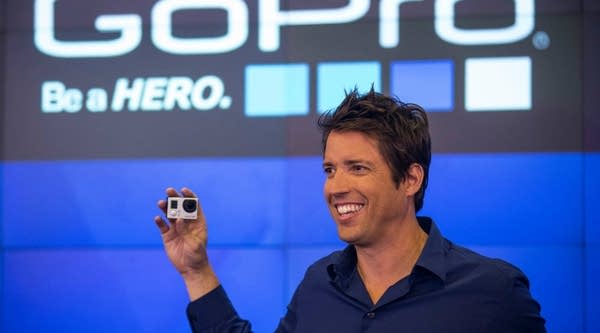 Nick Woodman, founder and CEO of GoPro, speaks during the company's initial public offering at the Nasdaq Stock Exchange on June 26, 2014 in New York City.