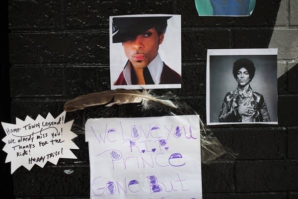 Remembering Prince outside First Avenue