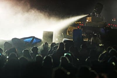 Protesters and police clashed late Sunday, Nov. 20.