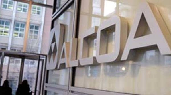 Alcoa employees leave corporate headquarters in Pittsburgh.