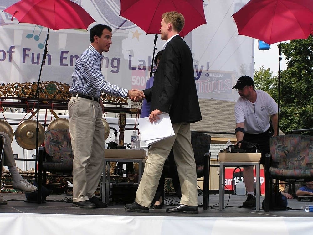 Shaking hands