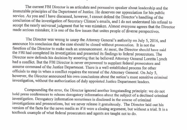 Open Thread: The Comey firing