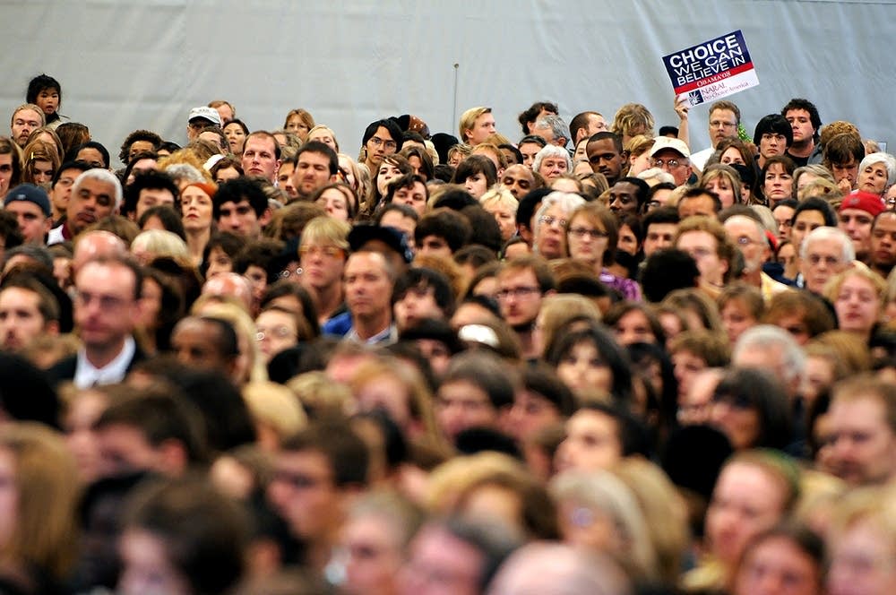 The crowd at Macalester's Leonard Center