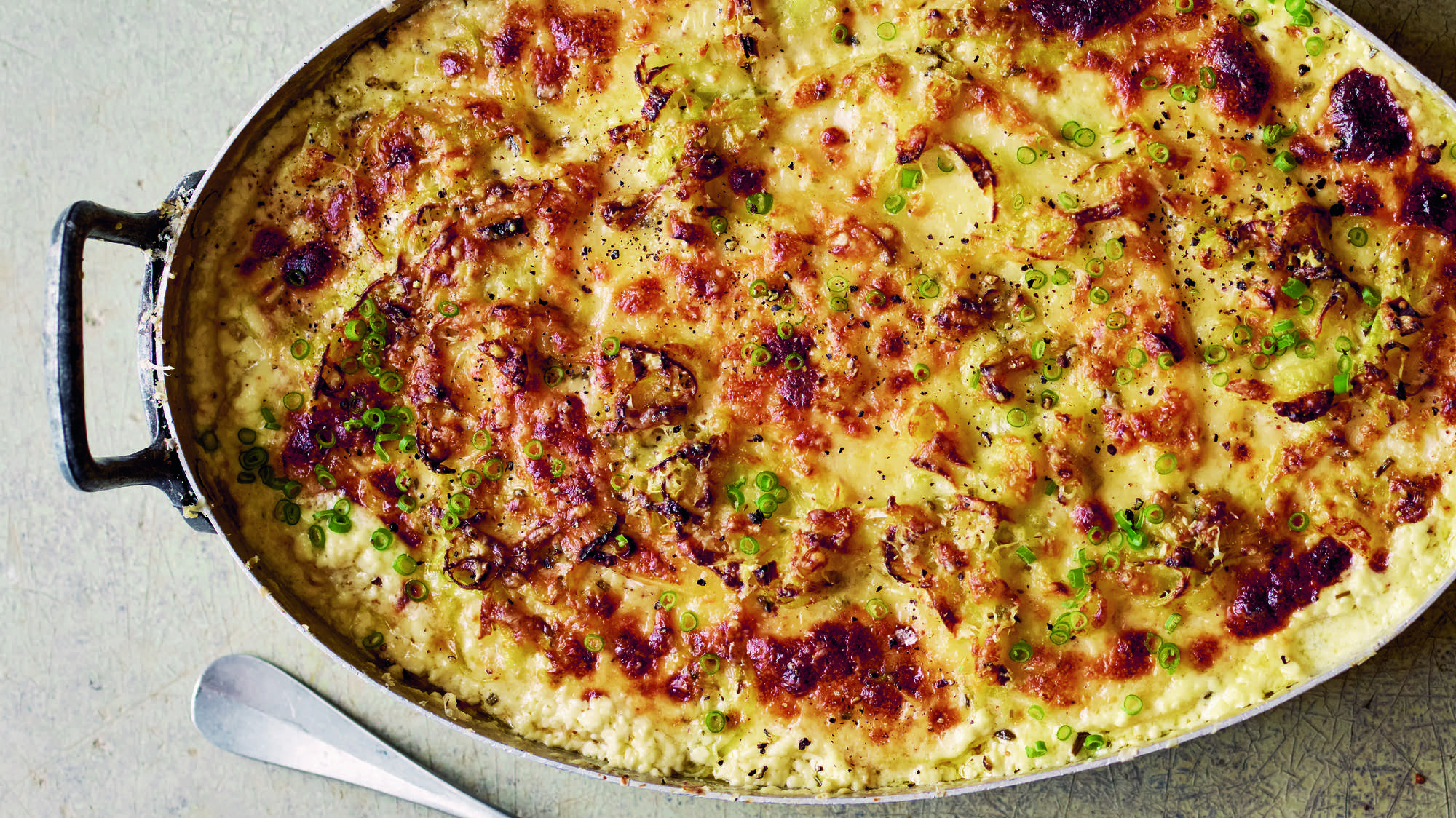 WNK_Leek, Potato, Celery Root Gratin from Cooking Fast and Slow