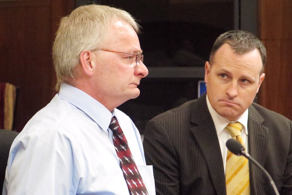 Roger Lee Olsen, left, and State Rep. John Lesch