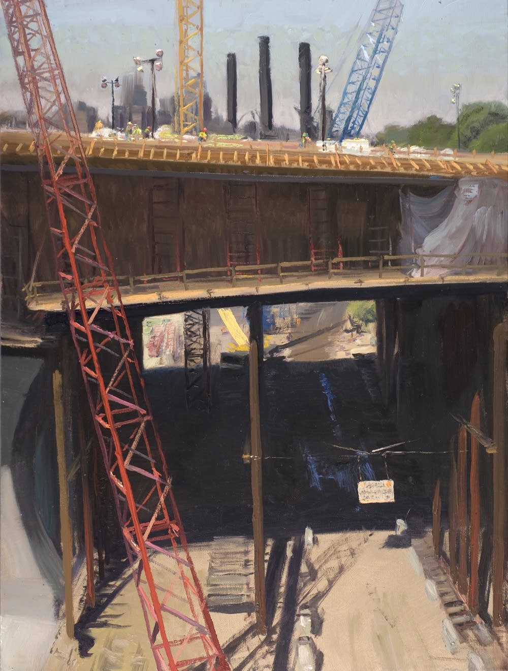 'Red, Yellow, Blue Cranes' (2008)