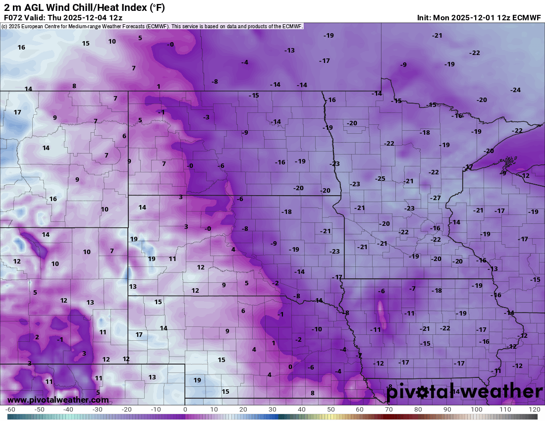 Start of winter brings multiple light snow chances and bitter, cold air