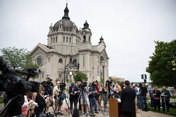 Cozzens addresses the media