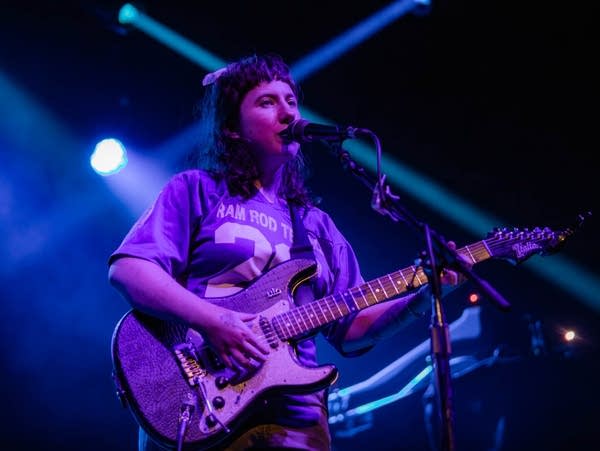 Karly Hartzman plays electric guitar and sings.