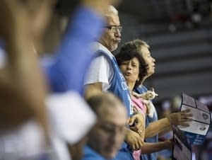 Lynx fans dance before game 1.