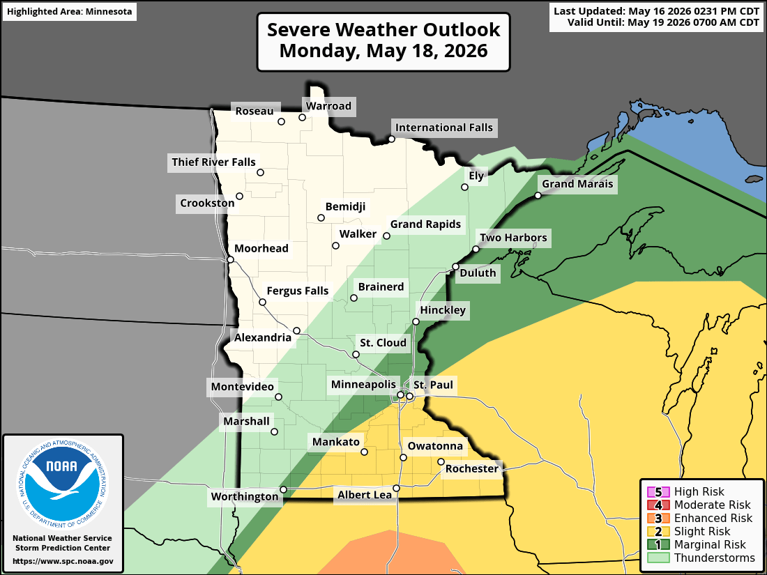 Severe weather threat for Monday