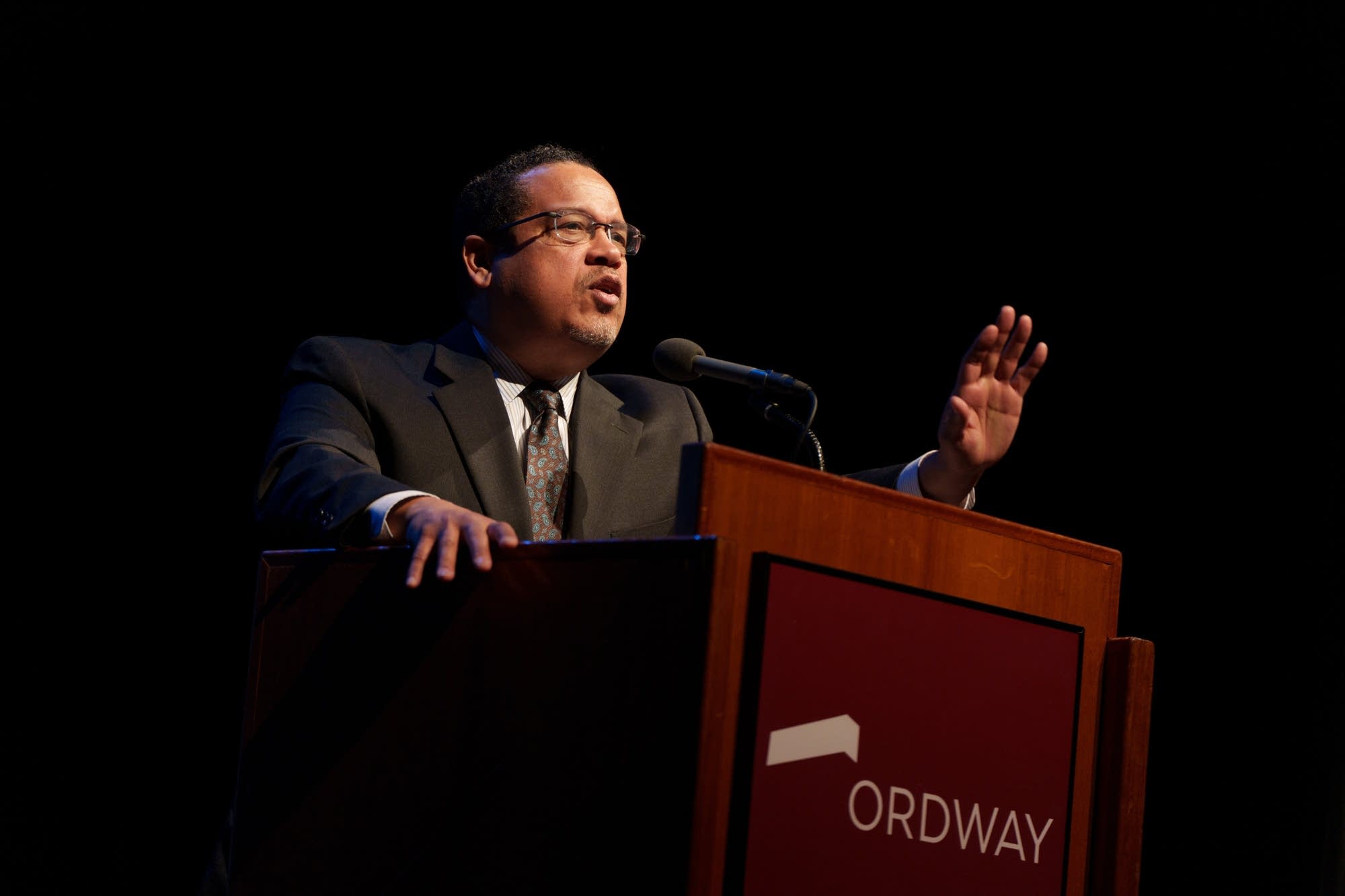 AG Keith Ellison on stage