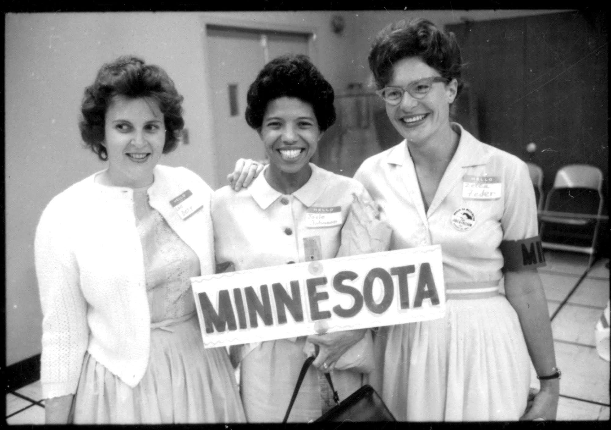 Josie Johnson with two other delegates to the March on Washington in 1963