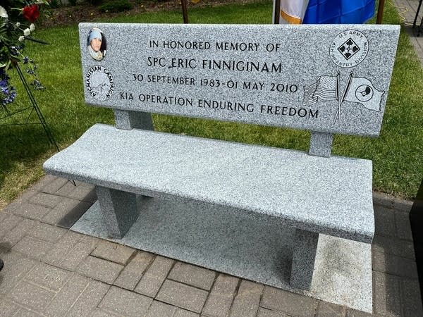 Granite bench to honor soldier