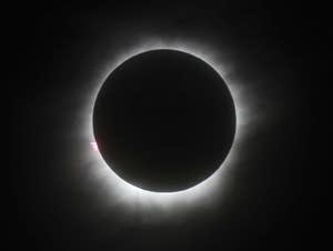 A total solar eclipse in Belitung, Indonesia in 2016