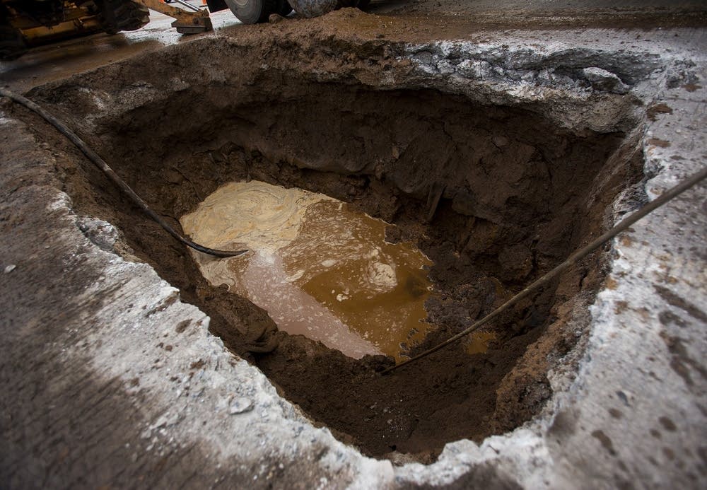 Water main leak