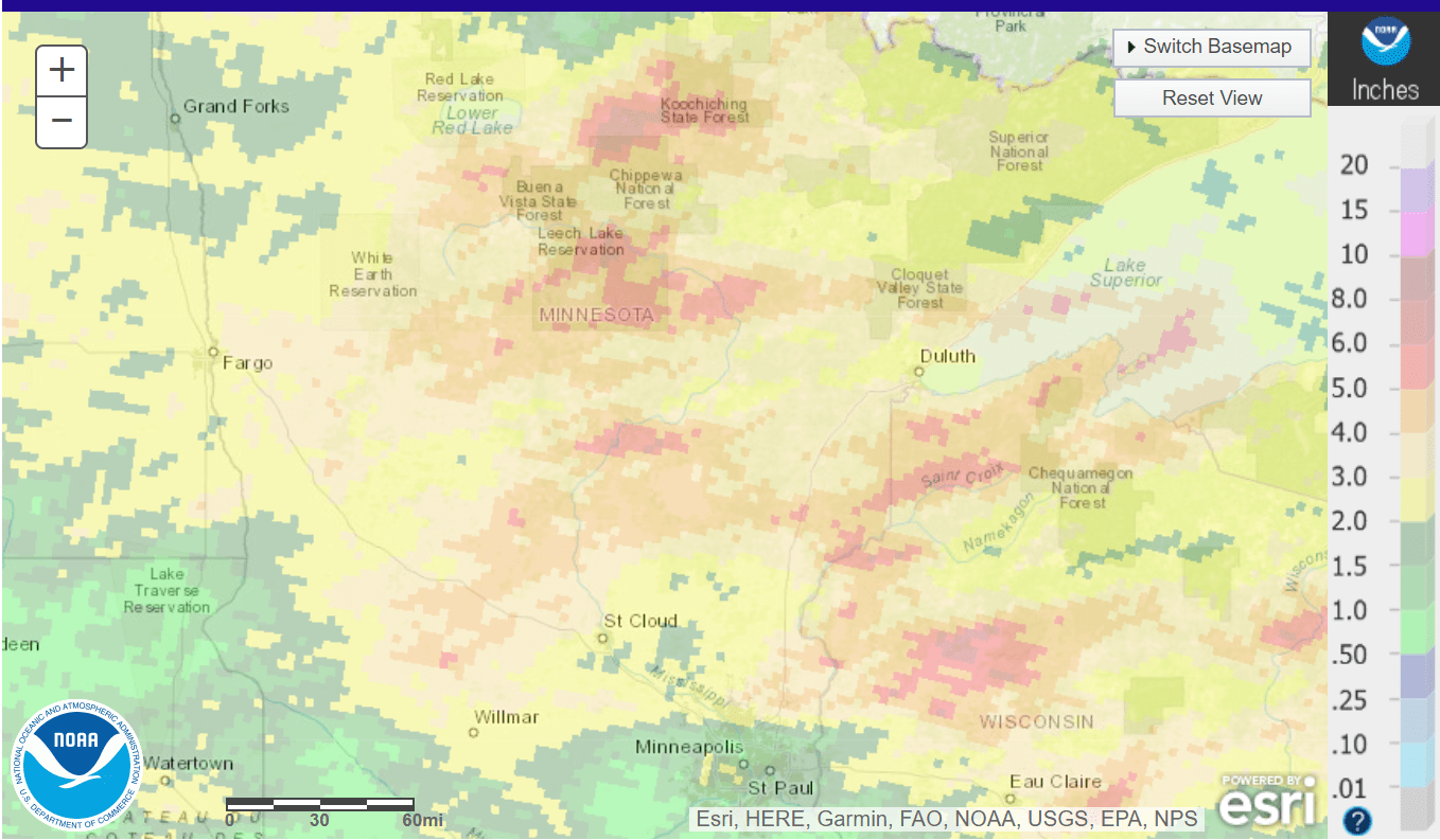 30-day precipitation