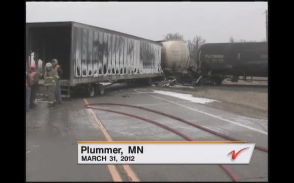 Plummer, Minn. train crash and spill