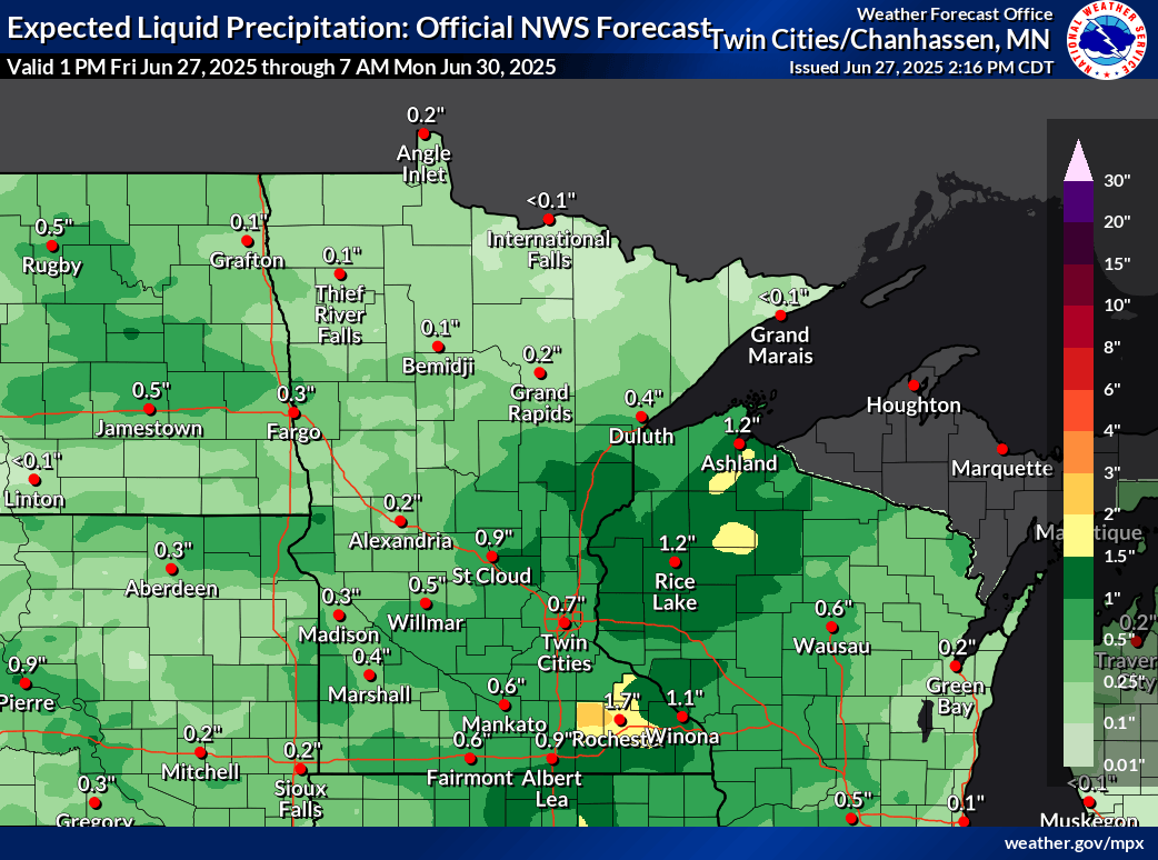 Expected Rain Totals