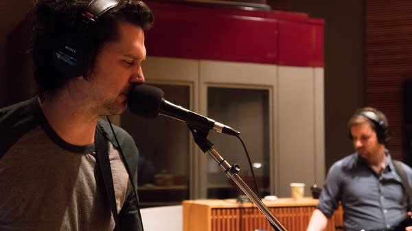 Al Church performs in The Current's studio