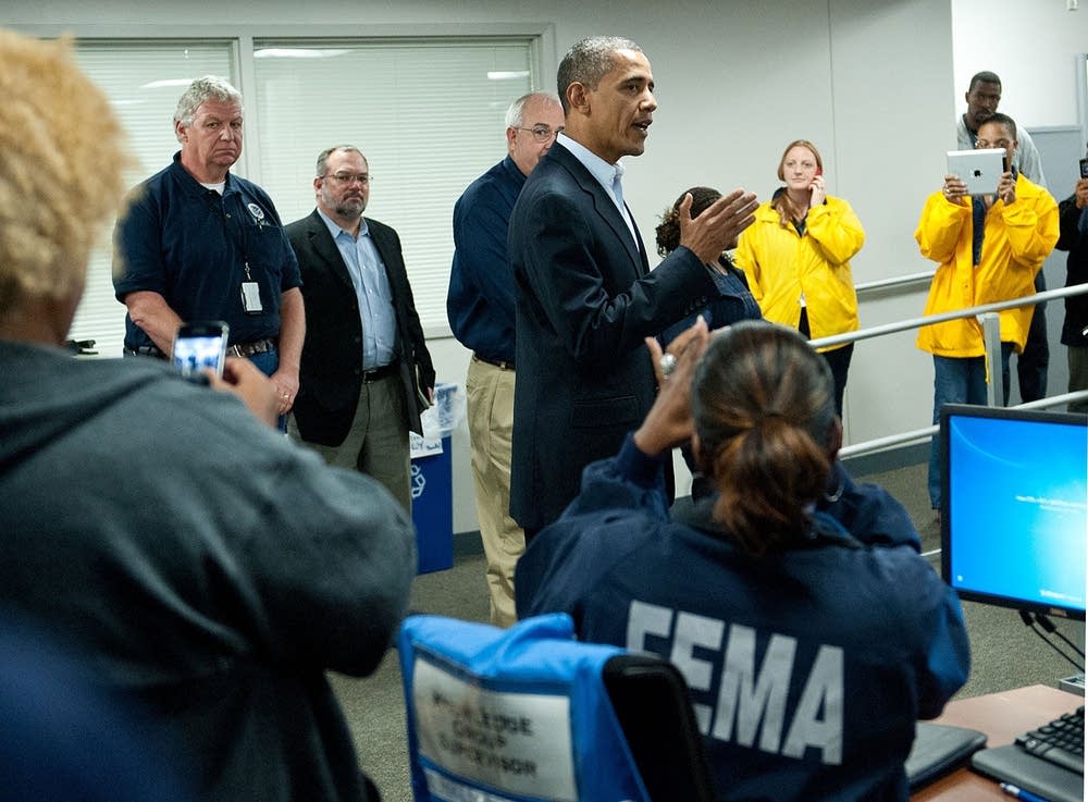 President Barack Obama at FEMA