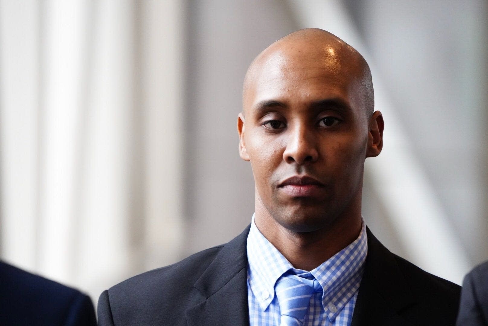 Former Minneapolis police officer Mohamed Noor leaves.
