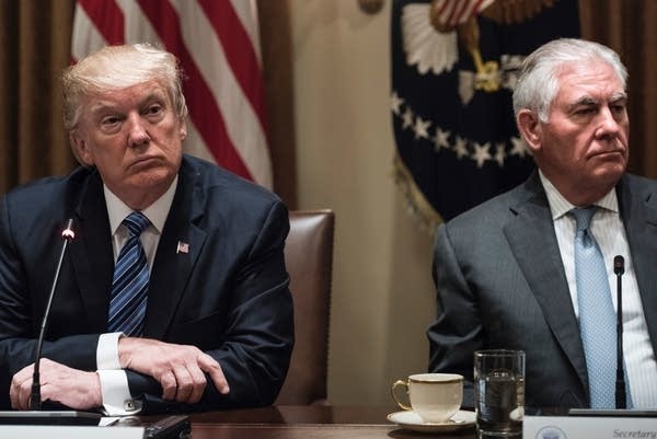 President Trump and Secretary of State Rex Tillerson.