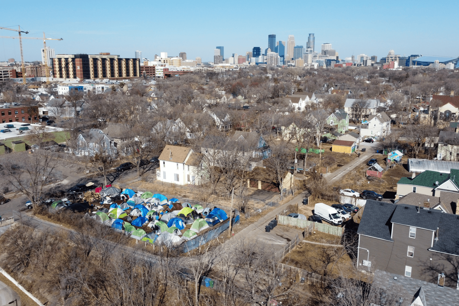 shot of minneapolis and camp