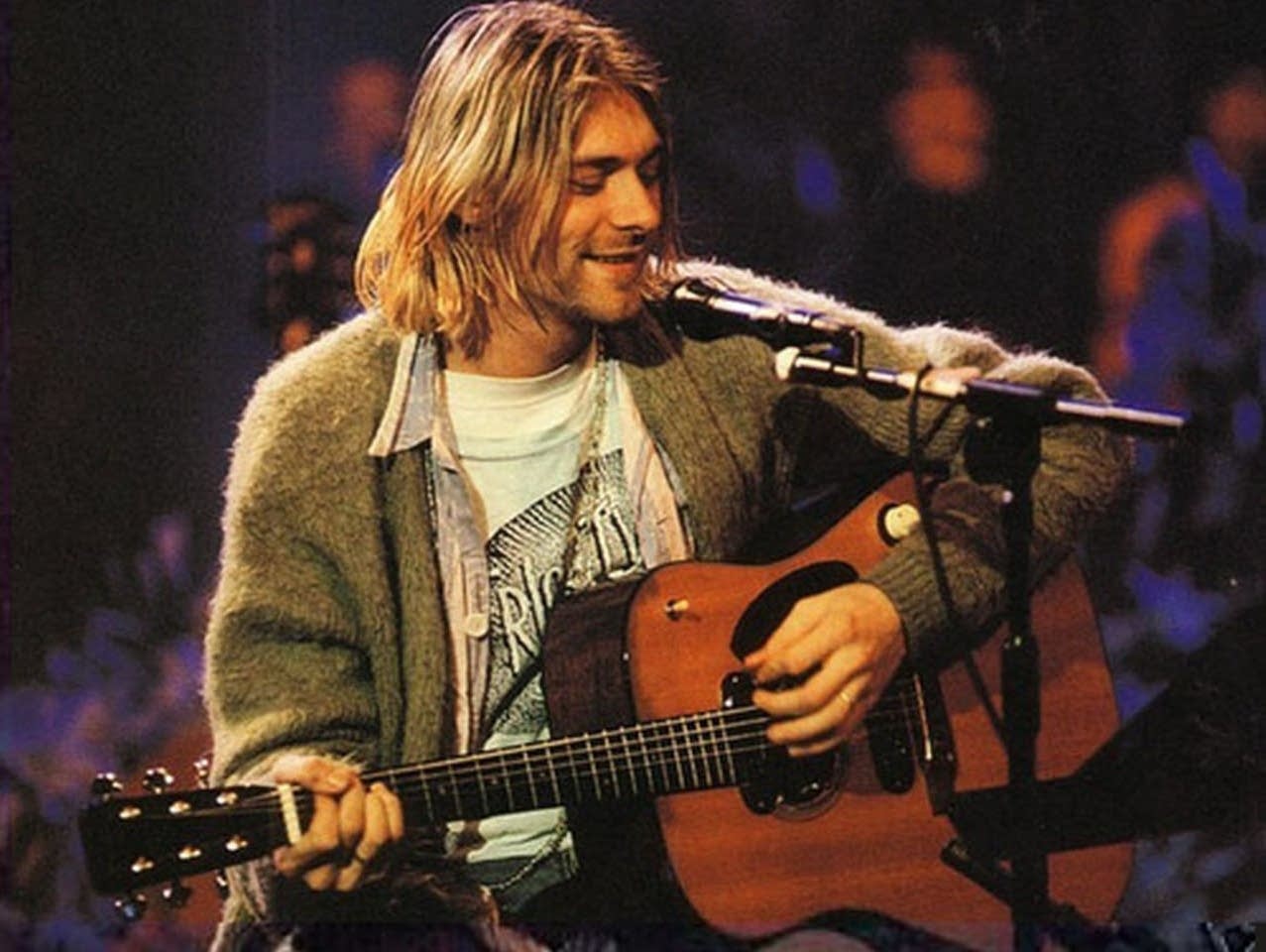 Kurt Cobain Photo Avec Guitariste Origi OGFXK