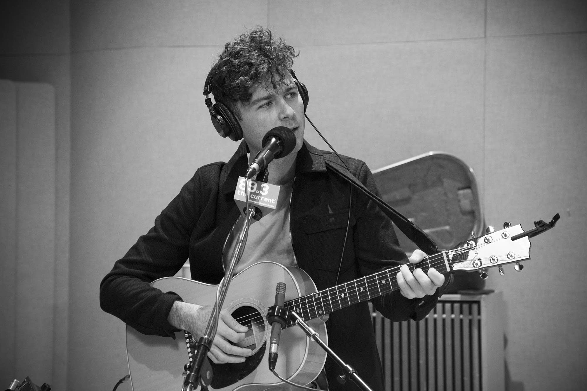 Max Kerman of Arkells in studio