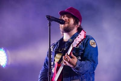 the band fall out boy performing on stage