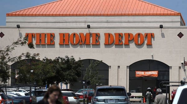 A sign is posted in front of a Home Depot store on Aug. 14, 2018 in El Cerrito, California.