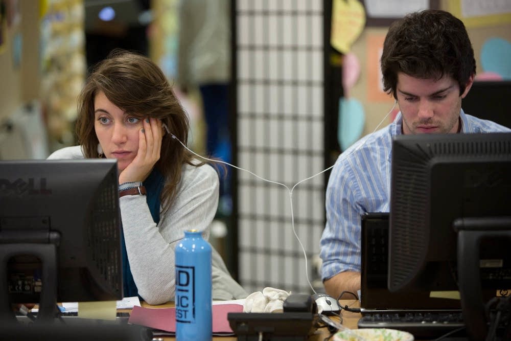 Phone bank volunteers