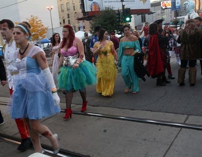 The zombies came out before dark on First Avenue.