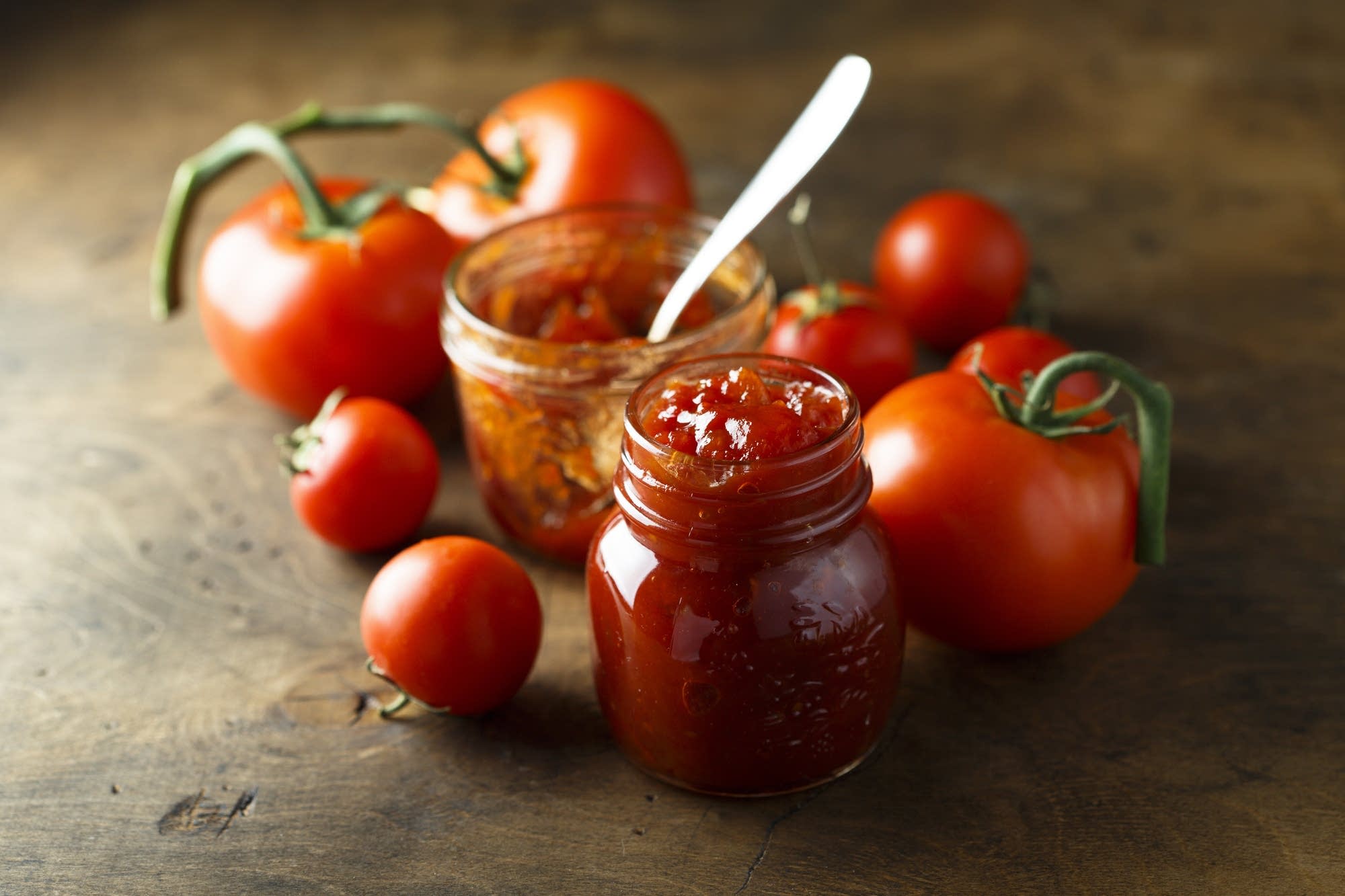 tomato jam- stock photo