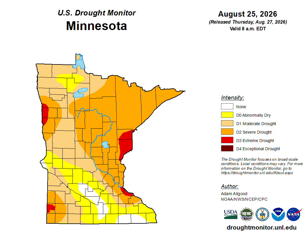 Drought monitor 8-25-26