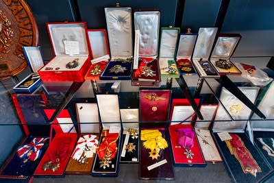 A collection of military medals from around the world 